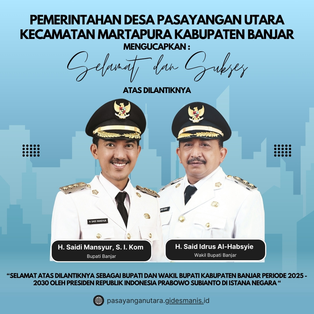 Bupati dan Wakil Bupati Banjar Periode 2025-2030